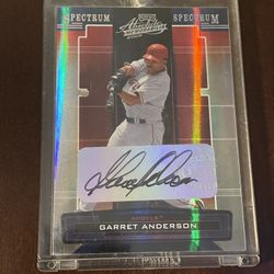 Angels Garret Anderson Autograph Baseball Card 