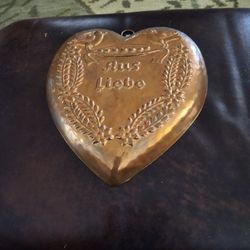 Vintage Swiss Heart Aus Liebe Copper Mold 