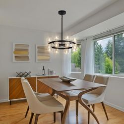 Crystal Wagon Wheel Chandelier