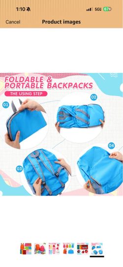 Kids set backpack water bottle and bag