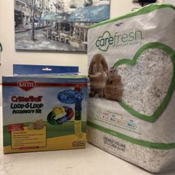Hamster Kit - Bag Of Food, Tunnel Accessories Unopened And New Bedding