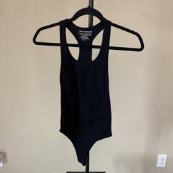 Black Bodysuit Tank Top Bodysuit Razorback Bodysuit 