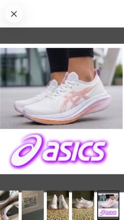 ASICS Women's Gel-Nimbus 27 Running Shoes in White/Light Ube (9)