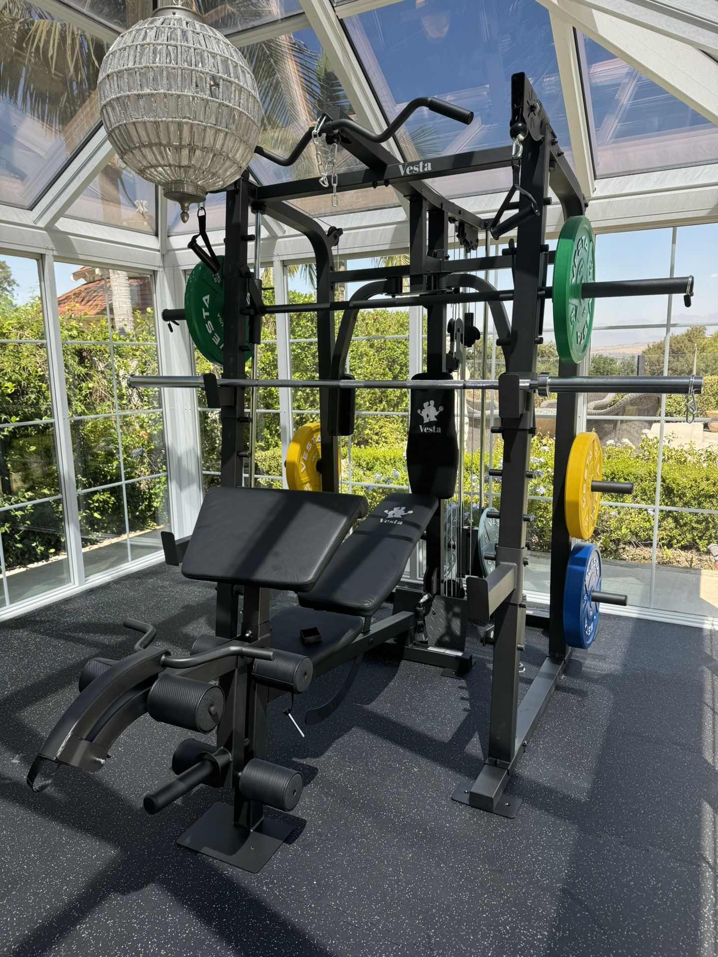 Smith Machine SM2001/FID Adj Bench/Gym Equipment/Fitness/Squat Rack/‼️⭕️WEIGHTS AND BARBELL SOLD INDIVIDUALLY ⭕️‼️FREE  DELIVERY🚚  