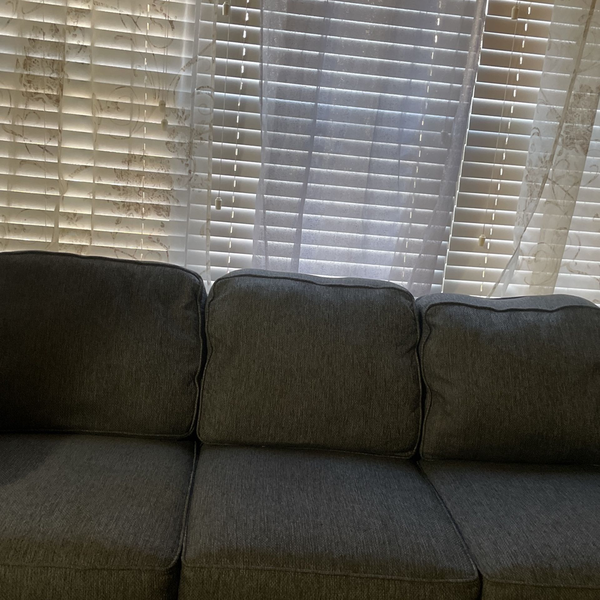 Furniture Dark Grey One Piece Sectional