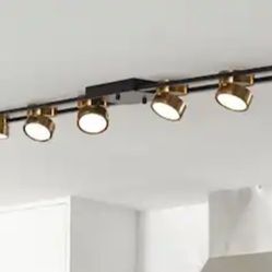 Sophisticated Elegant Smart Track LED Light 48.42 in. Black Gold