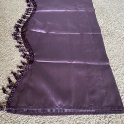 Plum Colored Beaded Valances
