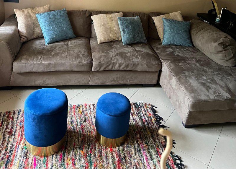 Sofa with ottomans $350