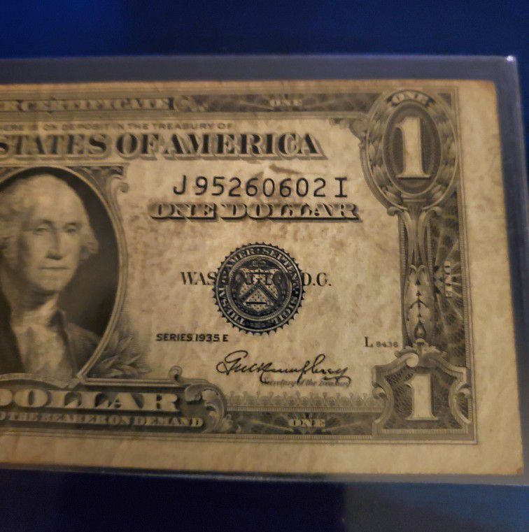 1935E Silver Certificate Blue Seal Dollar