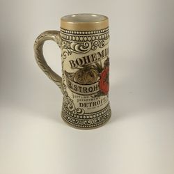 1987 Stroh’s Heritage Series IV “Bohemian Beer” Limited Edition Ceramarte Stein #04917 – Excellent Condition, No Lid