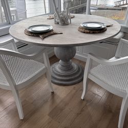 54” Round Pedestal Dining Table