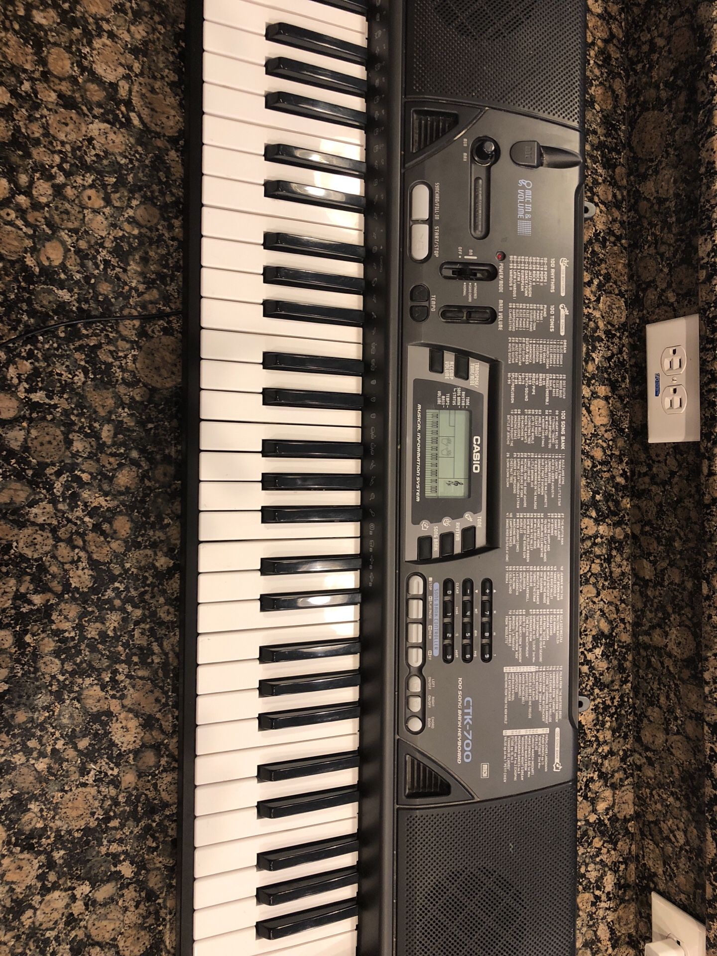 Casio CTK-700 keyboard with stand.