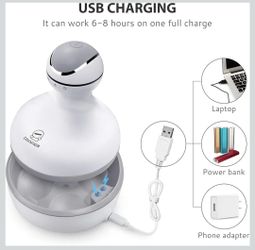 Electric Cordless Hair Scalp Massager with Kneading 84 Massage Nodes, Handheld Portable Head