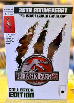 2026 SDCC MATTEL JURASSIC PARK III 25th anniversary collector edition velociraptor