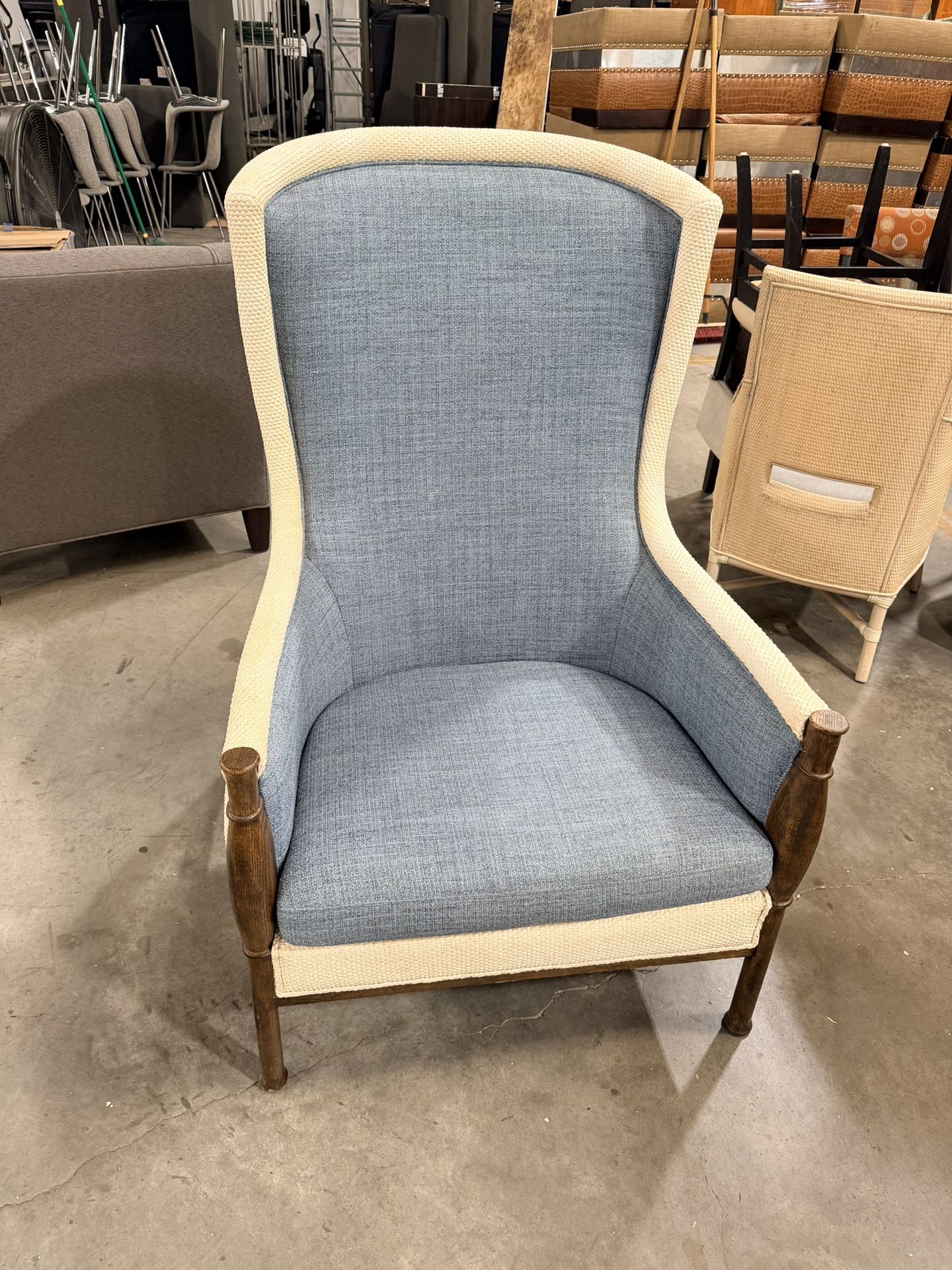 Oversized Woven Wood Chair