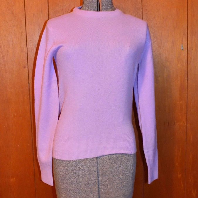 Vintage La Plume Lambswool Pullover Lavender Sweater Size M Purple Wool