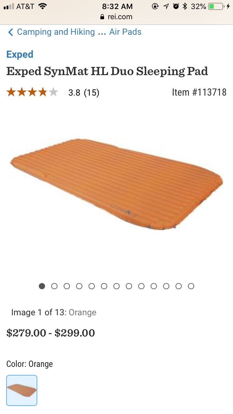Exped SynMat HL Duo Sleeping Pad + Pumpbag (*like new!)