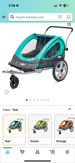 Instep Quick-N-EZ Double Tow Behind Bike Trailer