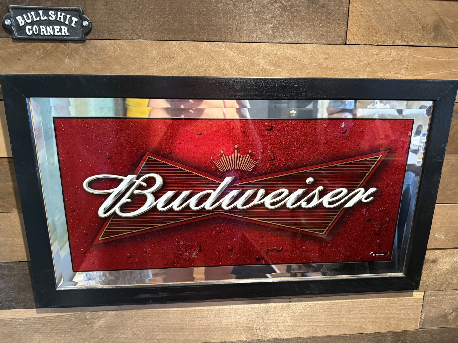 Budweiser Sign Framed