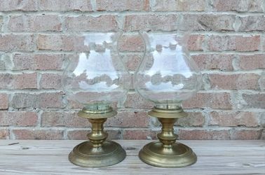 Vintage Brass Hurricanes/Globes