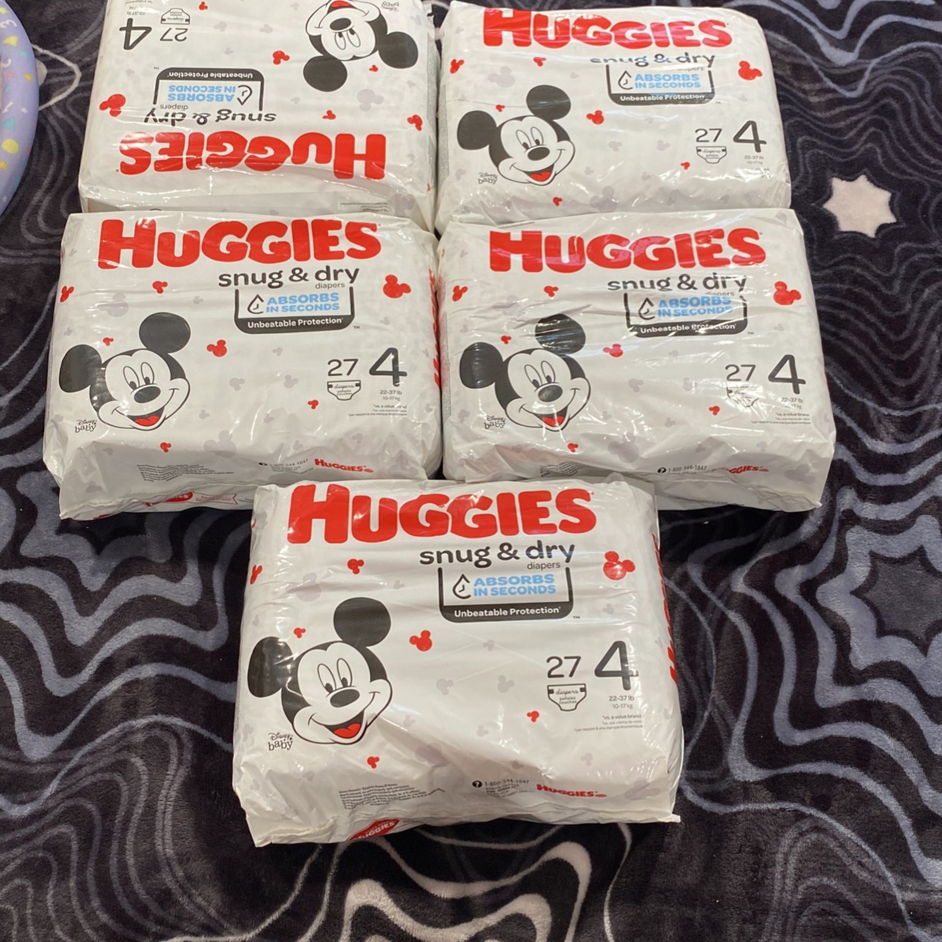 5 Bags Huggies Size 4