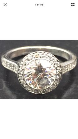 Tiffany & Co Platinum Bead Border Set Diamond Engagement Ring 1.37Ct+.55Ct HVVS1