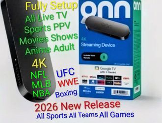 Onn Streaming Device Already Setup with all Sports PPV Movies Shows Live TV Channels Anime Adult