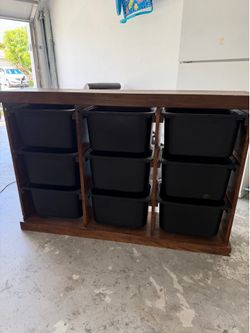 Custom 9-bin Storage Cabinet