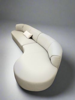 FULL LEATHER SOFA WITH WOODEN FRAME