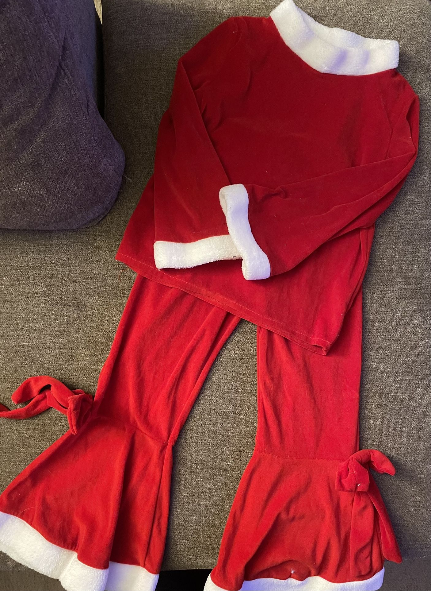 Girls Flared Santa Outfit