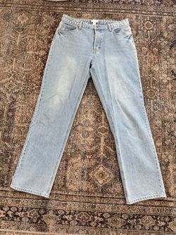 Light Wash Straight Leg Jeans