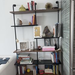 Bookshelf, 6-Tier Tall Wall Mounted