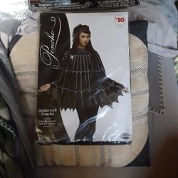 Spiderweb Poncho, Silver, Leggings Not Included