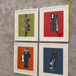 Car And Plane Framed Pictures 