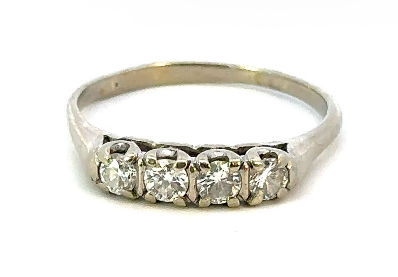 Woman’s Ladies 14k White Gold Diamond Band .60 CTW Size 11 GP3084925
