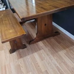 Large Table With Bench