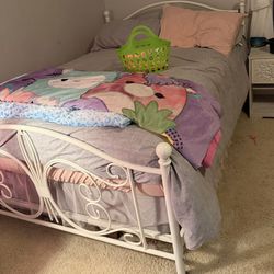 2 Full Bed Frames , 2 Night Stands, 6 Drawer Cabinet - $100