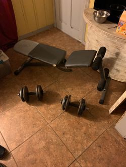 Bench and weights