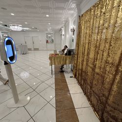 Photobooth And Flower Wall