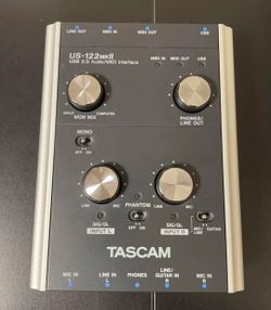 Used good condition. TASCAM US-122MK2 USB 2.0 Audio/MIDI Interface Black