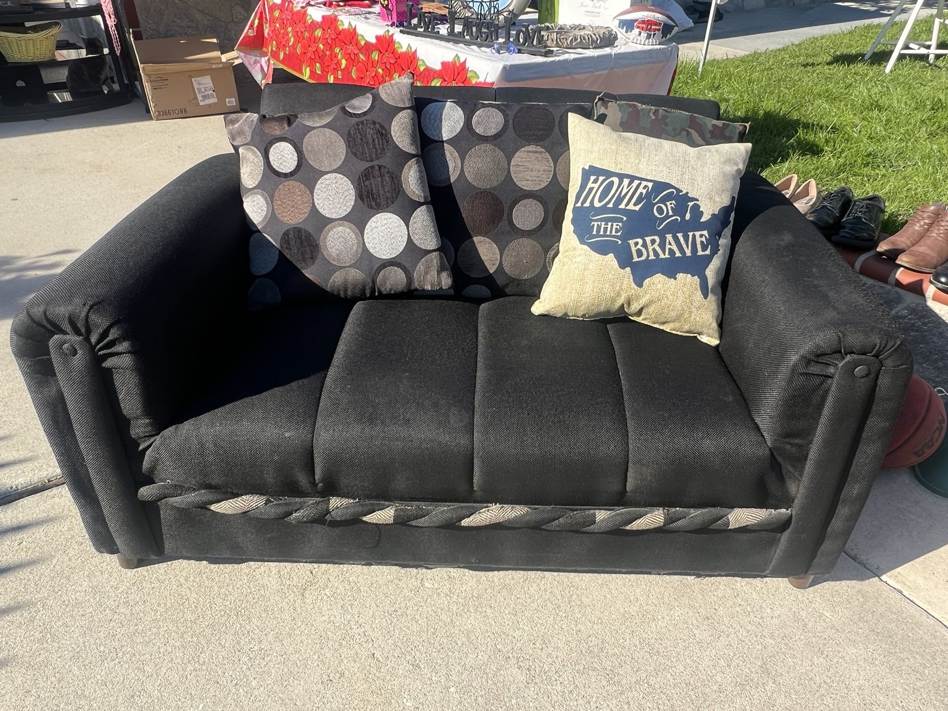 Black Sofa Couch Loveseat