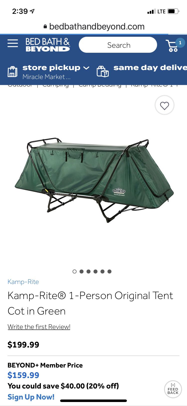 Camping cots 🔥tent -carry bag included