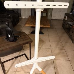 ONKRON Tripod TV Stand for 32”-65” TV up to 77 lbs, Wooden Swiveling