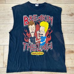 vintage 1990s Beavis and Butt-Head "Breakin' the Law" graphic t-shirt