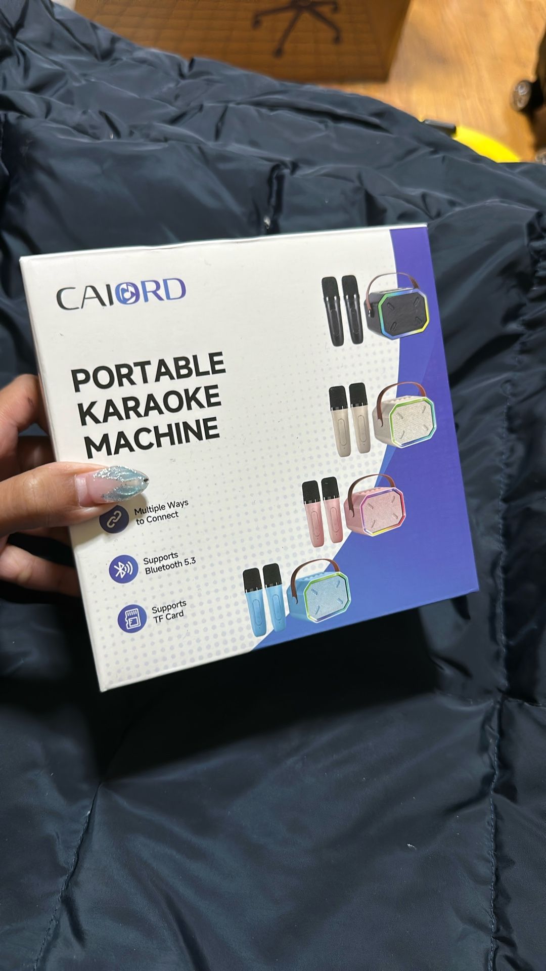 Portable Karaoke Machine Blue