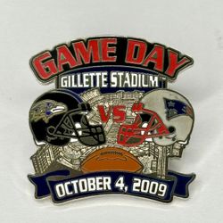 RARE New England Patriots vs Baltimore Ravens 2009 Game Day Pin Gillette Stadium