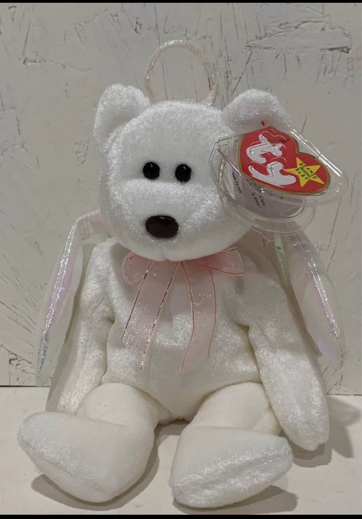 RARE HALO TY BEANIE BABY FIRST EDITION BROWN NOSE AND IRIDESCENT WINGS MULTIPLE ERRORS
