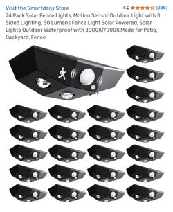 Solar Fence Or Stairs Outdoor Lights 