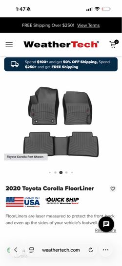 Weather tech Mats Toyota Corolla 2020+