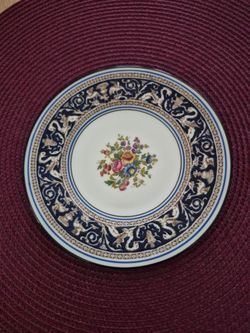 Wedgwood China Dark Blue Florentine- Set of 4 Bread Plates